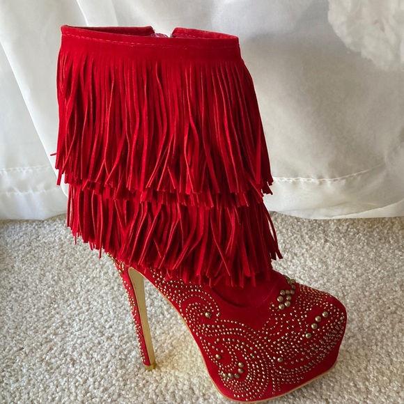 Alba Shoes - Stiletto Boots Alba Sexy Bling Heels 🔥 Sz 6.5 NWOT EXCELLENT CONDITION